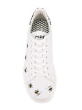 embroidered bees sneakers 