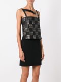 studded strap detail dress