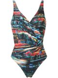 abstract print swimsuit