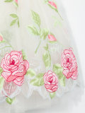 embroidered rose tulle skirt 