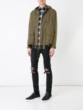 patch pocket hooded coat