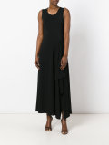 sleeveless flared skirt dress