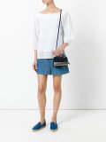perforated trim blouse 