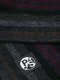 striped frayed hem scarf