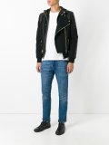 biker zip-up hoodie