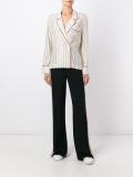 pinstriped double breasted blazer