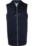 denim zipped waistcoat