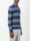 stripes detail ribbed trim jumper