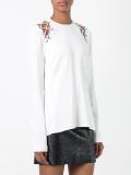 laced panel blouse