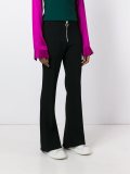 zip up flared trousers