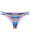 basket weave print bikini