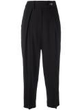 high-waisted trousers