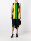 striped mesh tank top