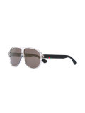 contrast material aviator sunglasses