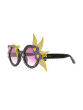 floral motif round sunglasses