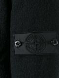 textured zipped hoodie