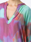 v neck printed kaftan