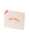 Canvas 'Holiday' Logo Pouch