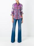 mixed print shirt
