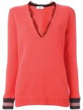 deep V-neck jumper