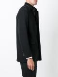 off-centre zip collarless blazer