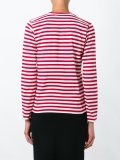 embroidered heart striped T-shirt 