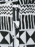 Maria Alexan Geometric Print Silk Dress