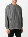 zip detail sweatshirt
