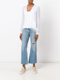asymmetric lace hem cardigan