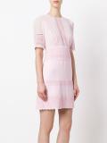 macramé detail flared dress