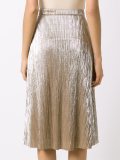 metallic midi skirt