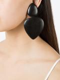 drop disc clip on earrings