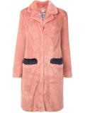 long faux-fur coat