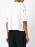 off centre keyhole detail T-shirt