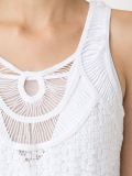round neck lace beach dress