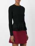 flared detail knitted blouse