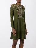 embroidered front dress