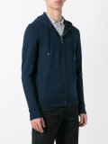 logo plaque zip hoodie 