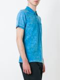 'Small Righe Fluo'酸洗Polo领T恤