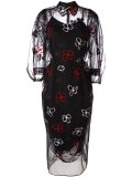 floral embroidery dress