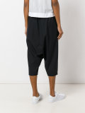 cropped drop-crotch trousers