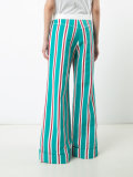 flared stripe trousers