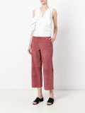 panelled cropped trousers