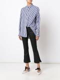 wax detail flared cropped jeans