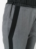 contrast stripe trousers