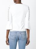 geometric lace knit top