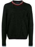 distressed crew neck jumper