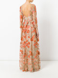 floral embroidered gown