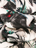 Kakatoo motive print scarf