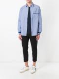 striped detail loose-fit shirt